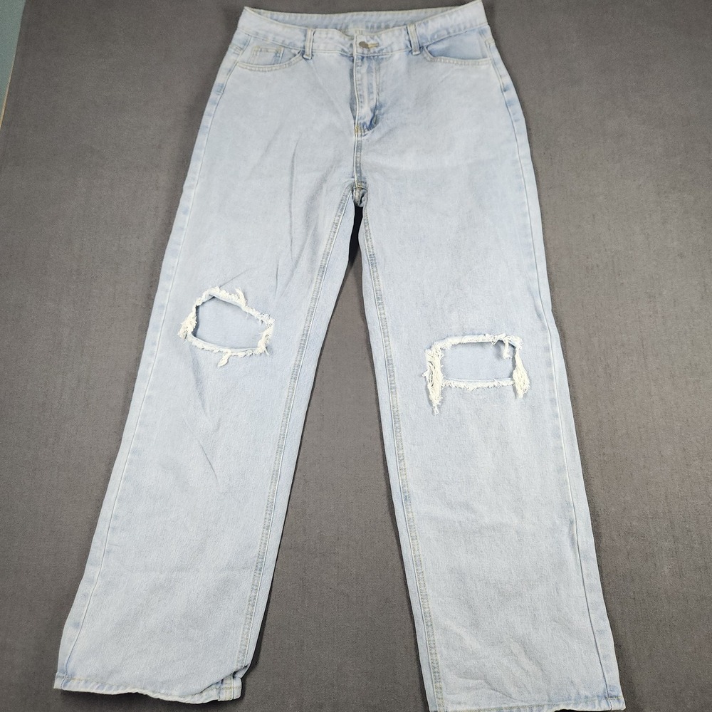 Shein Jeans Womens Size 32 High Rise Wide Leg Light Wash